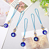 12Pcs Transparent Glass Pendant Decorations HJEW-GO00021-4