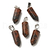Natural Mahogany Obsidian Pendants G-Z067-07P-17-2