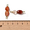 Natural Agate Connector Charms FIND-C046-06G-3