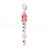 6Pcs Bear & Letter Acrylic Pendant Decorations HJEW-JM02957-3