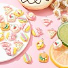 40Pcs 8 Styles Opaque Resin Pendants RESI-CJ0003-47-5