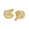 Brass Micro Pave Cubic Zirconia Pendants KK-C093-07G-2