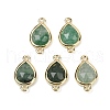 Natural Green Strawberry Quartz Faceted Connector Charms G-L514-048P-08-1