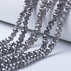 Electroplate Glass Beads Strands EGLA-A034-J10mm-Y01-3