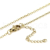 Valentine's Day Rectangle 304 Stainless Steel Pendants Necklaces NJEW-K266-02G-4