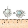 Natural Flower Amazonite Pendants G-L623-04P-08-3