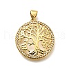 Rack Plating Brass Micro Pave Cubic Zirconia Pendants KK-L226-051G-06-1