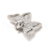 Rack Plating Brass Micro Pave Cubic Zirconia Charms KK-K270-35P-3