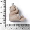 Flocky Opaque Resin  Pendants RESI-G105-01D-3