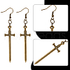 12 Pairs 6 Color Alloy Dangle Earrings with Iron Pins EJEW-AB00041-3