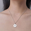 201 Stainless Steel Hollow Leaf Pendant Necklace NJEW-OY001-33-2