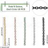 Unicraftale 100Pcs 5 Colors 304 Stainless Steel Cable Chain Extender CHS-UN0001-17B-5