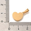 Mother's Day PVD Vacuum Plating 304 Stainless Steel Charms STAS-U035-08G-3