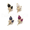 12Pcs 4 Colors Rose Shape Enamel Pins JEWB-A033-07G-2