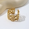 Oval Link Chain 304 Stainless Steel Adjustable Cuff Rings FS-WG261A9-02-2
