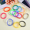 CREATCABIN 13Pcs 13 Colors Word Silicone Cord Bracelet Wristband BJEW-CN0001-02-3