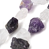 Natural Quartz Crystal and Amethyst Beads Strands G-S386-C14-2