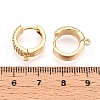 Brass Micro Pave Cubic Zirconia Hoop Earring Finding KK-N261-50G-3