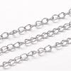 Tarnish Resistant 304 Stainless Steel Curb Chains CHS-K004-11P-0.8mm-1