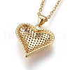 304 Stainless Steel Pendant Necklaces NJEW-L146-11G-2