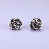 Colorful Pattern Printed Silicone Focal Beads SI-JX0022A-01-1