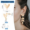 BENECREAT 12Pcs Brass Stud Earrings Finding KK-BC0011-10-2
