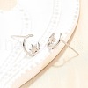 S925 Sterling Silver Stud Earrings EJEW-P305-01E-P-3
