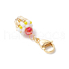 Glass Seed Beaded Pendant Decorations HJEW-MZ00188-05-4