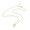 Brass Micro Pave Clear Cubic Zirconia Pendant Necklaces NJEW-F281-04-3