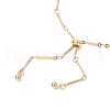304 Stainless Steel Flat Bar Link Chain Bracelet Slider Making AJEW-JB01347-01-4