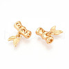 Brass European Dangle Charms KK-B110-03G-3