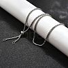 Non-Tarnish Adjustable 304 Stainless Steel Slider Necklaces NJEW-L156-002A-P-2