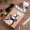 Olycraft 5 Yards Cotton Ribbons with Golden Tone Iron Eyelet Rings and Cotton Thread SRIB-OC0001-05A-4