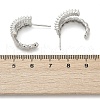 Twist Brass Micro Pave Cubic Zirconia Stud Earrings EJEW-M082-16P-02-2