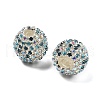 Sparkle Glass Rhinestone Round Beads OACR-S048-01G-1