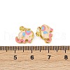 Brass Enamel Charms KK-Q081-01B-MG-3