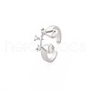 304 Stainless Steel 12 Constellations/Zodiac Signs Open Cuff Ring for Women RJEW-S405-156P-B-3