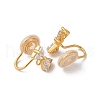 Brass Micro Pave Cubic Zirconia Ear Cuff Findings KK-F898-18G-2