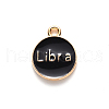 Alloy Enamel Pendants X-ENAM-S124-01B-08K-3