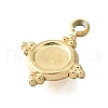 304 Stainless Steel Pendant Cabochon Settings STAS-H233-29G-2