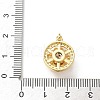 Brass Micro Pave Clear Cubic Zirconia Pendants ZIRC-D276-01G-F-3