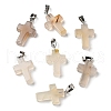 Natural White Agate Pendants G-T080-20-1