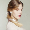 FIBLOOM 5 Pairs 5 Size Imitation Pearl Cuff Earrings EJEW-FI0002-54-7