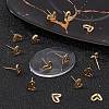 Beebeecraft 20Pcs Brass Stud Earrings KK-BBC0004-63-5