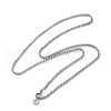 304 Stainless Steel Hexagon Pendant Box Chain Necklaces for Women NJEW-A045-25P-4
