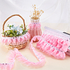 Gorgecraft 10M Polyester Flower Lace Ribbon with Paillettes OCOR-GF0003-34B-4