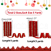 WADORN 10 Yards 2 Styles Red Velvet Ribbon OCOR-WR0001-38A-2