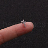 Brass Micro Pave Clear Cubic Zirconia Cartilage Earrings for Women WGD0011-07-1