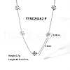 Elegant Stainless Steel Daisy Link Chain Necklaces for Women EE7355-5-1