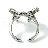 Butterfly Alloy Open Rings for Women RJEW-K275-45AS-3